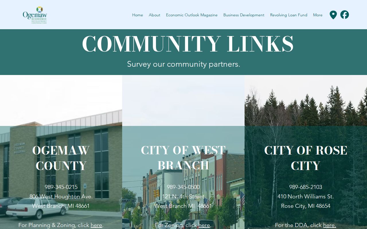 Ogemaw County Prescott contact page for arrest-record agency routing