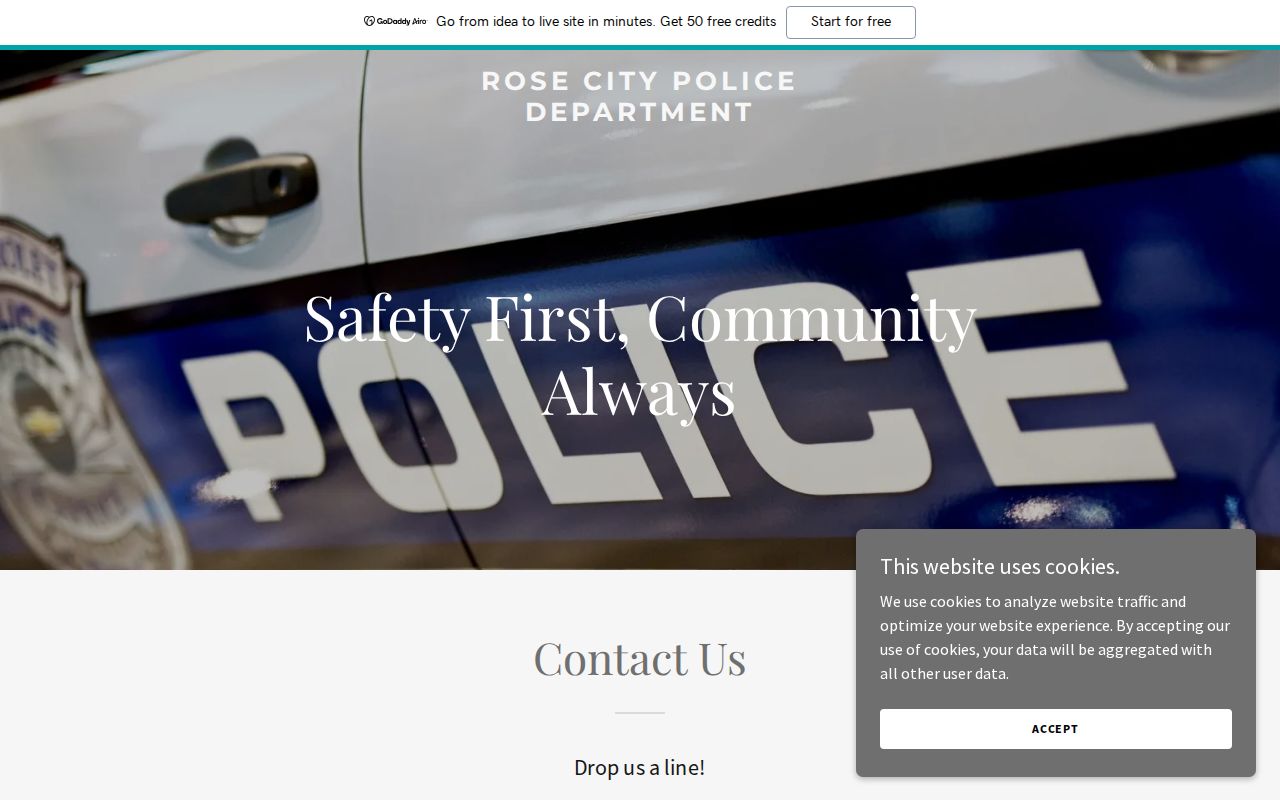 Ogemaw County Rose City Police page for arrest-record routing